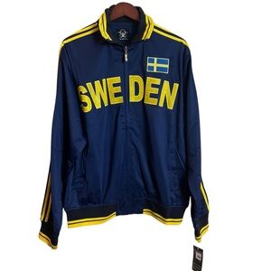 Ghast Sweden Warm Up Soccer / Basketball Jacket Blue Yellow Swedish Flag 3XL NEW
